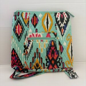 Vera Bradley Cotton Pueblo Aqua and Multicolor Quilted Crossbody Bag & Clutches